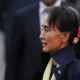 Aung San Suu Kyi arrives in New Delhi.